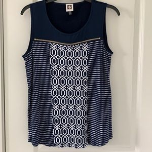 ANNE KLEIN SUMMER ZIPPER TOP